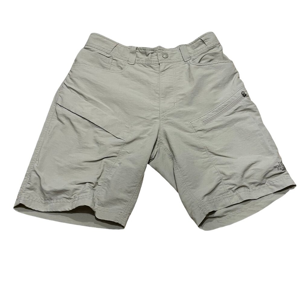 THE NORTH FACE Beige Cargo Shorts Nylon Men's Size Small Hiking Summer 6 pockets